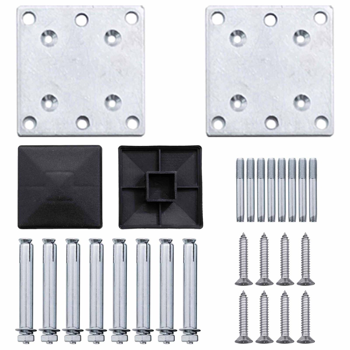 vidaXL Σετ Φράχτη 8 τμχ. 1391 x 186 εκ. WPC και Αλουμίνιο Μαύρο