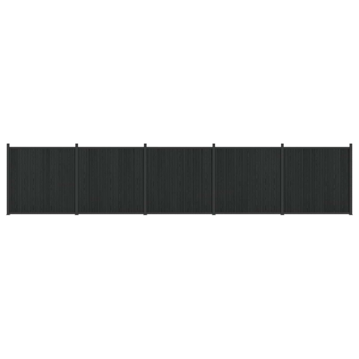 vidaXL Πάνελ Φράχτη 5 τμχ. 880 x 186,5 εκ. WPC και Αλουμίνιο Μαύρο
