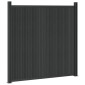 vidaXL Πάνελ Φράχτη 5 τμχ. 880 x 186,5 εκ. WPC και Αλουμίνιο Μαύρο