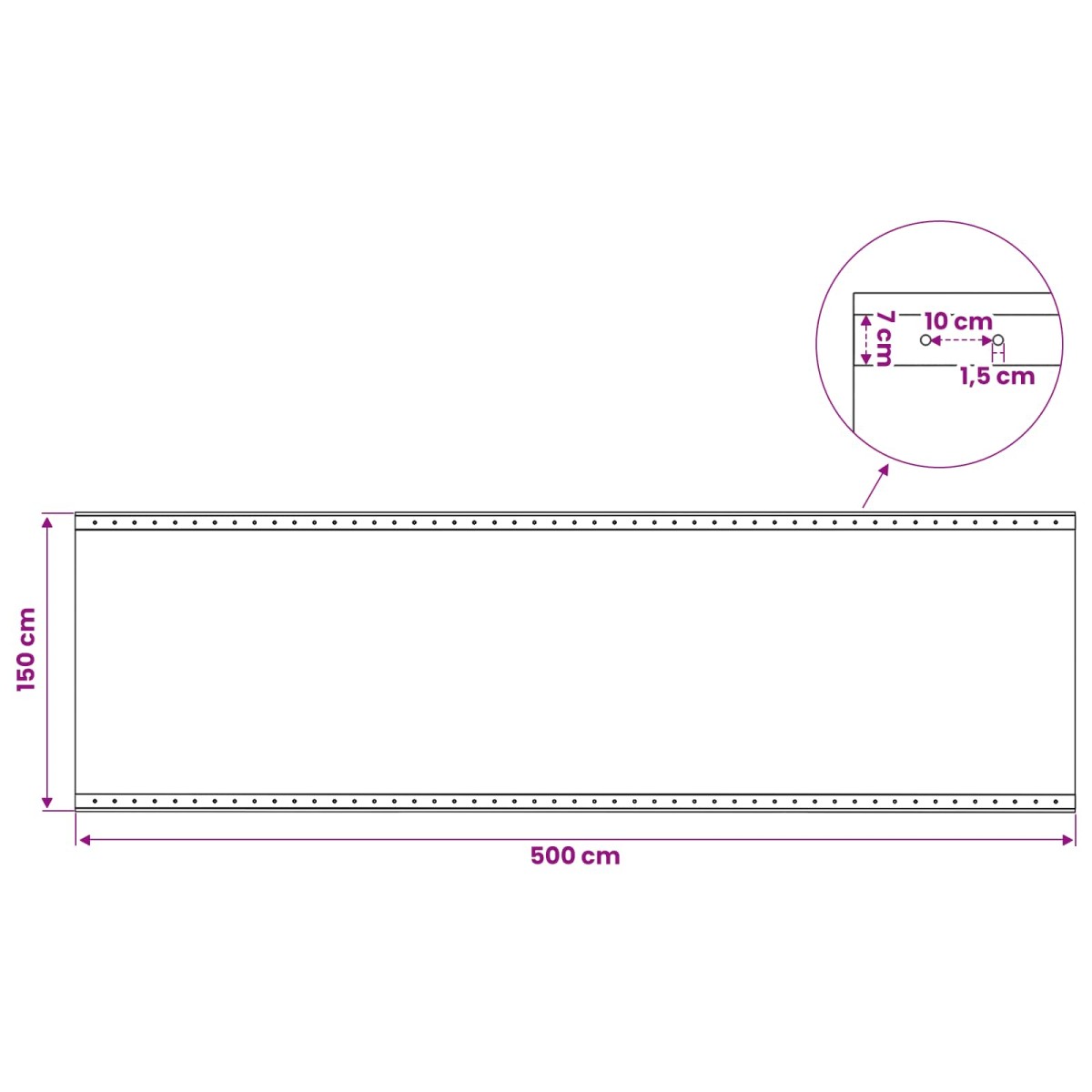 vidaXL Τεντόπανα με Θηλιές 2 τμχ. Πράσινο 1,5 x 5 μ 260 γρ PE