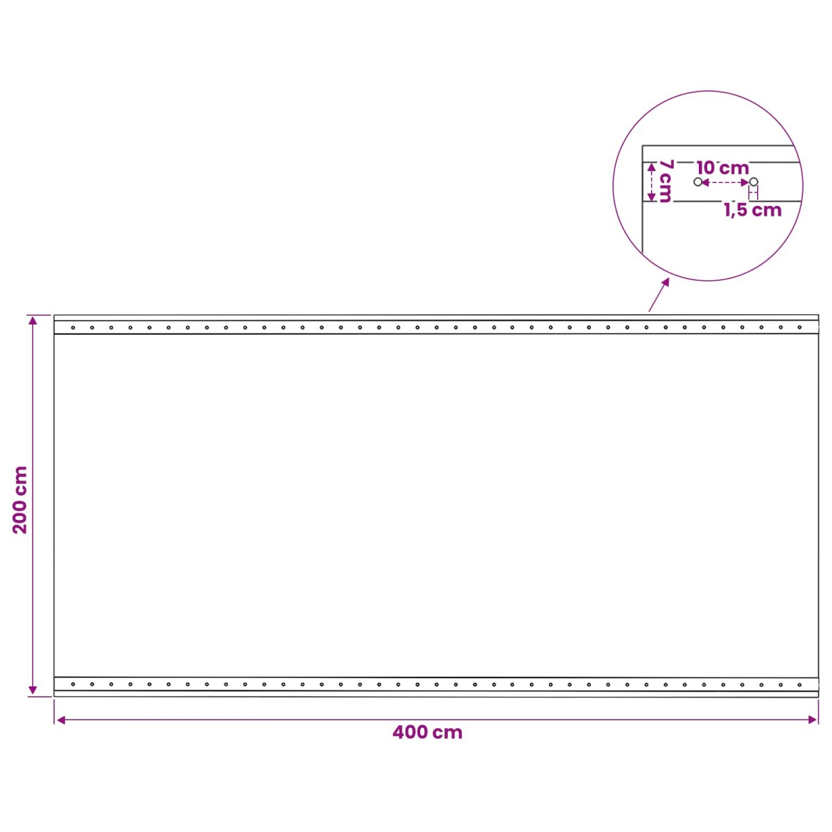 vidaXL Τεντόπανα με Θηλιές 2 τμχ. Πράσινο 2 x 4 μ 260 γρ PE