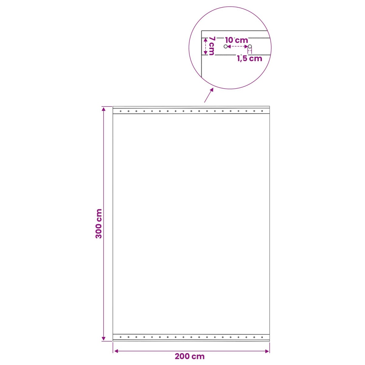 vidaXL Τεντόπανα με Θηλιές 2 τμχ. Πράσινο 3 x 2 μ 260 γρ PE