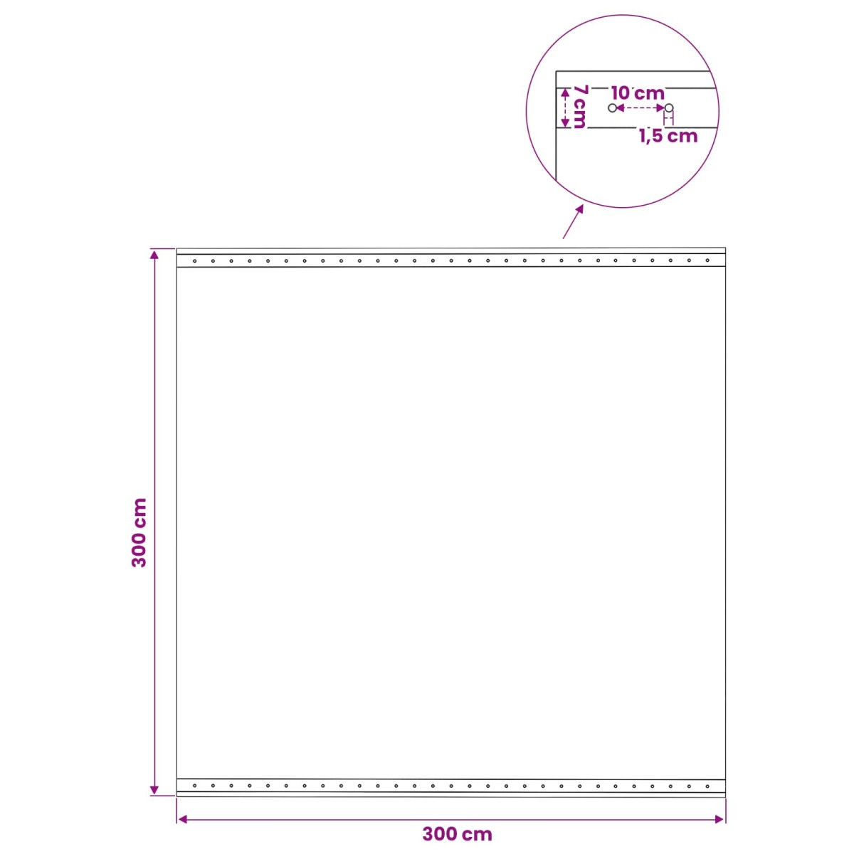 vidaXL Τεντόπανα με Θηλιές 2 τμχ. Πράσινο 3 x 3 μ 260 γρ PE