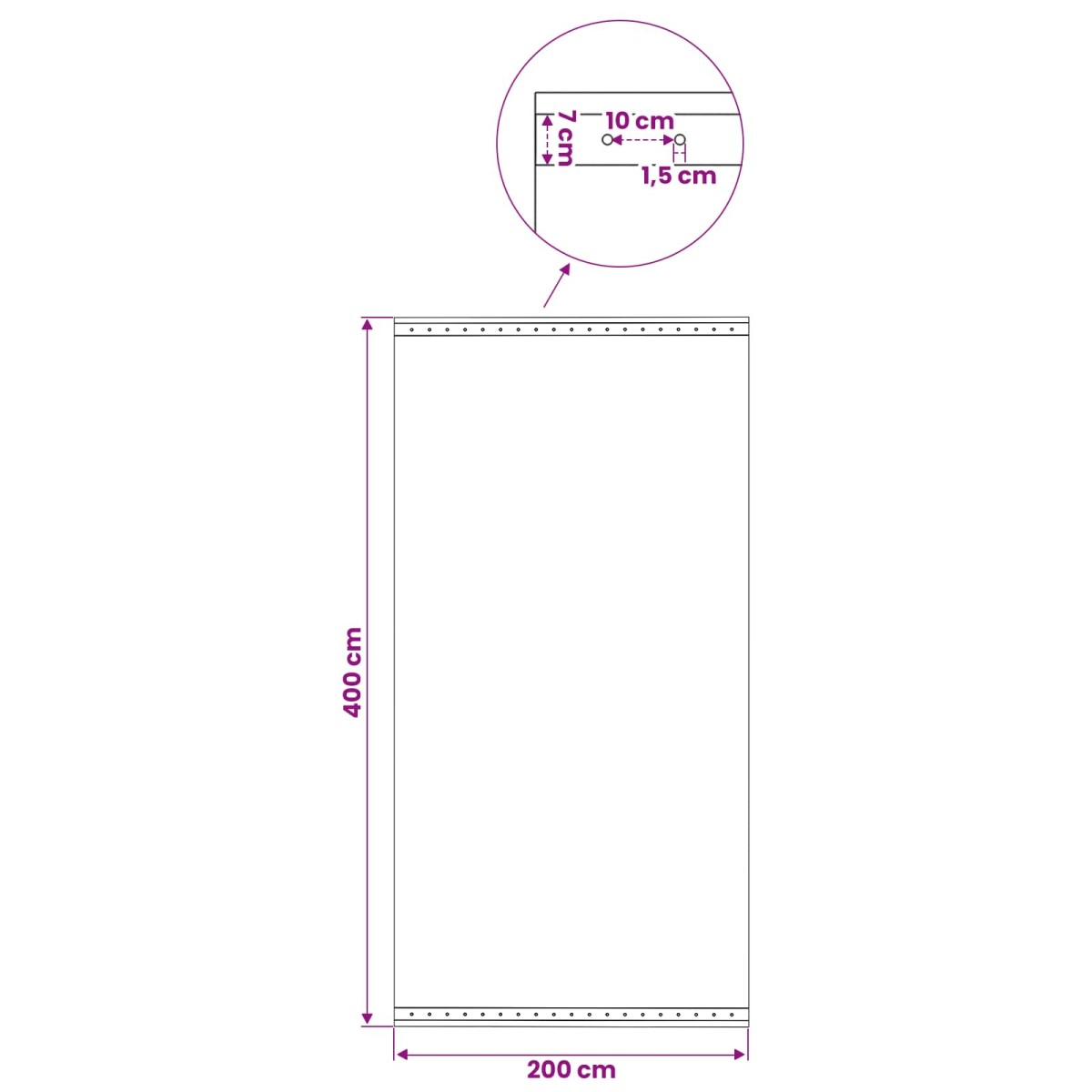 vidaXL Τεντόπανα με Θηλιές 2 τμχ. Πράσινο 4 x 2 μ 260 γρ PE
