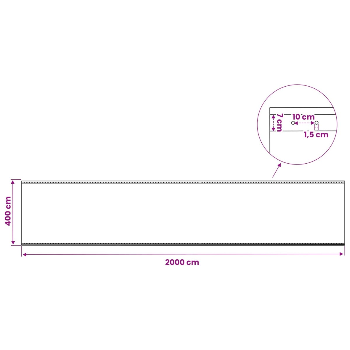 vidaXL Τεντόπανα με Θηλιές 2 τμχ. Πράσινο 4 x 20 μ 260 γρ PE