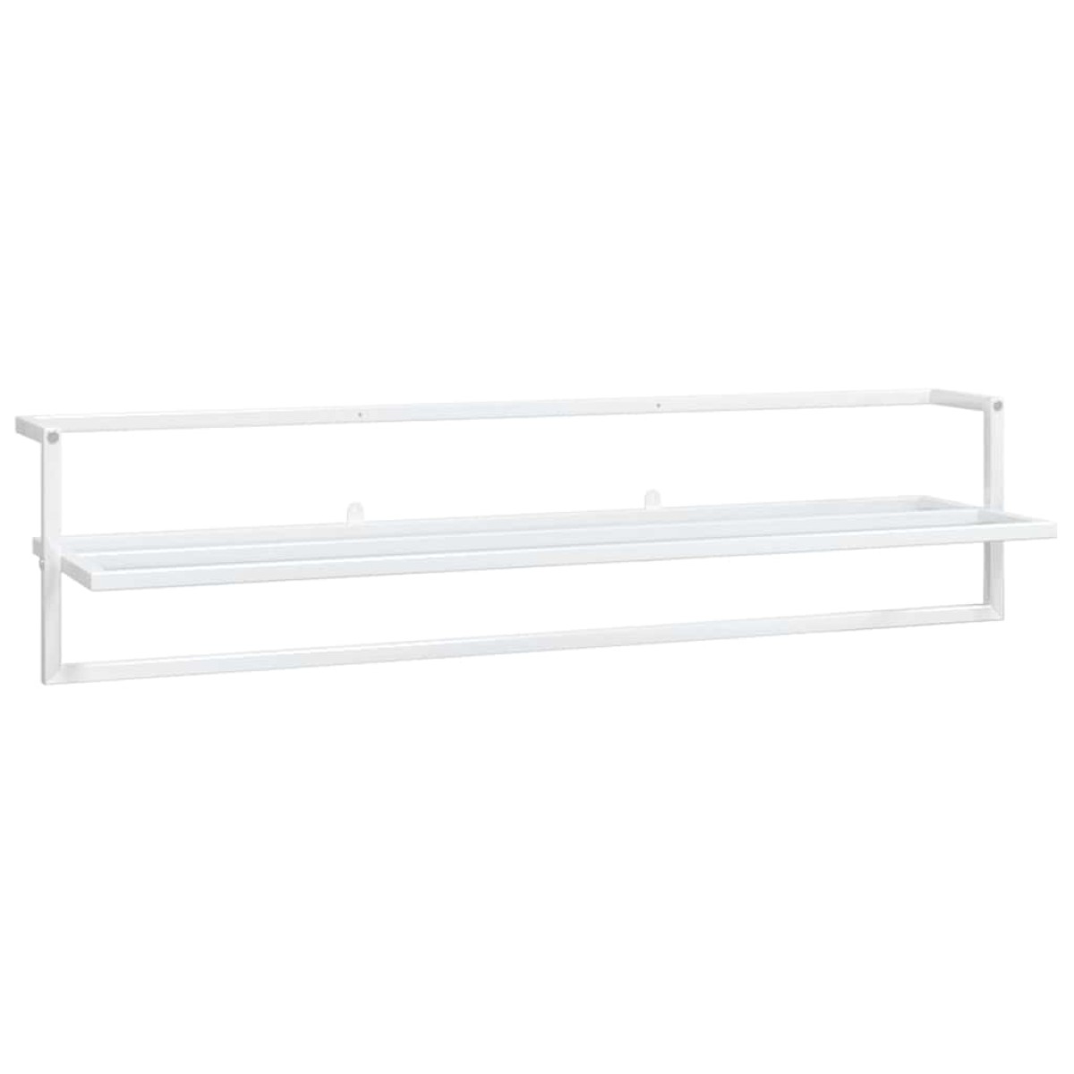 vidaXL Βάση για Πετσέτες Επιτοίχια Λευκή 95 x 25 x 22 εκ. Σιδερένια