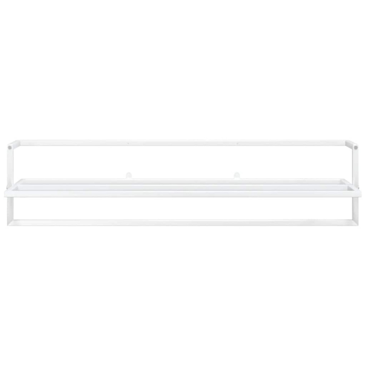 vidaXL Βάση για Πετσέτες Επιτοίχια Λευκή 95 x 25 x 22 εκ. Σιδερένια