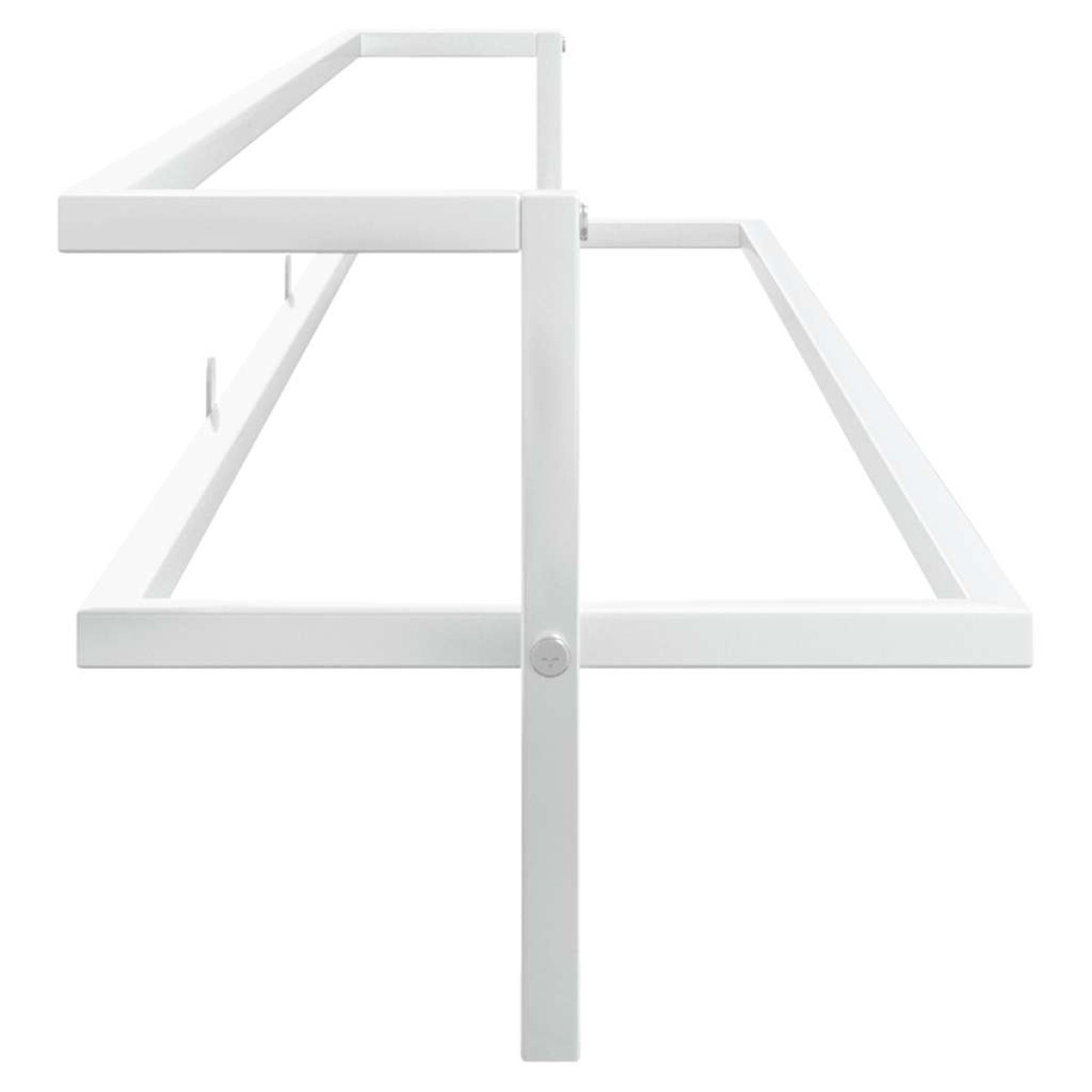 vidaXL Βάση για Πετσέτες Επιτοίχια Λευκή 95 x 25 x 22 εκ. Σιδερένια