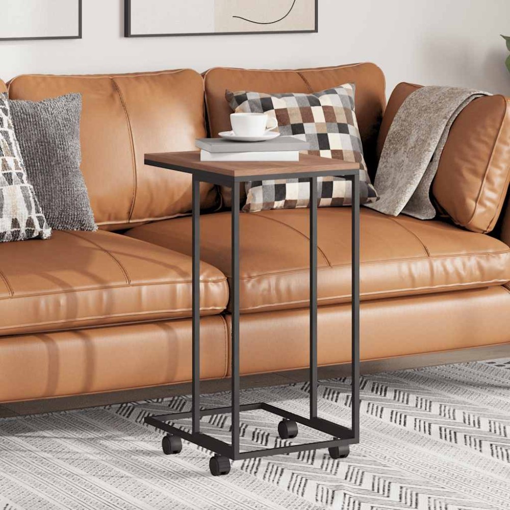 vidaXL Βοηθητικό Τραπέζι με Ρόδες Μαύρο 40x30x63,5 εκ. Επεξ. Ξύλο