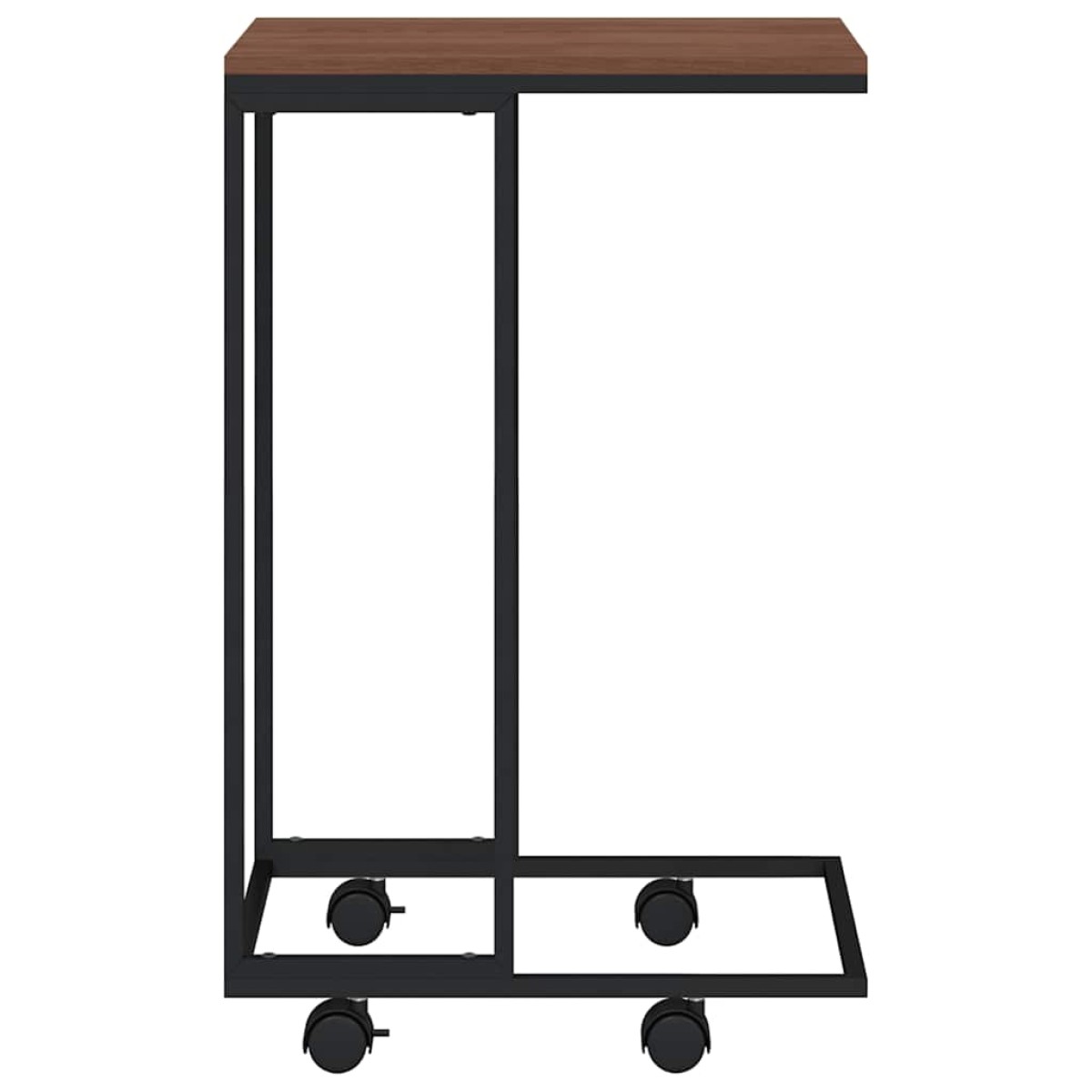 vidaXL Βοηθητικό Τραπέζι με Ρόδες Μαύρο 40x30x63,5 εκ. Επεξ. Ξύλο