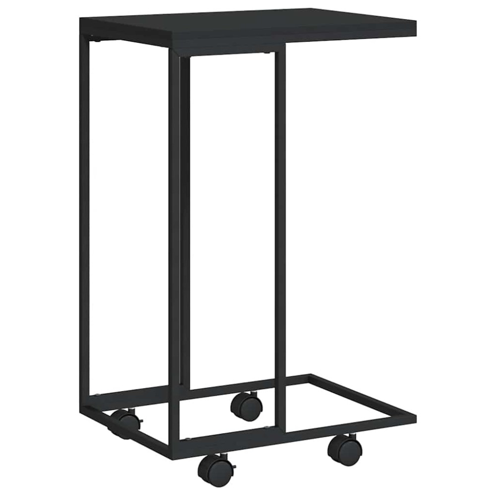 vidaXL Βοηθητικό Τραπέζι με Ρόδες Μαύρο 40x30x63,5 εκ. Επεξ. Ξύλο