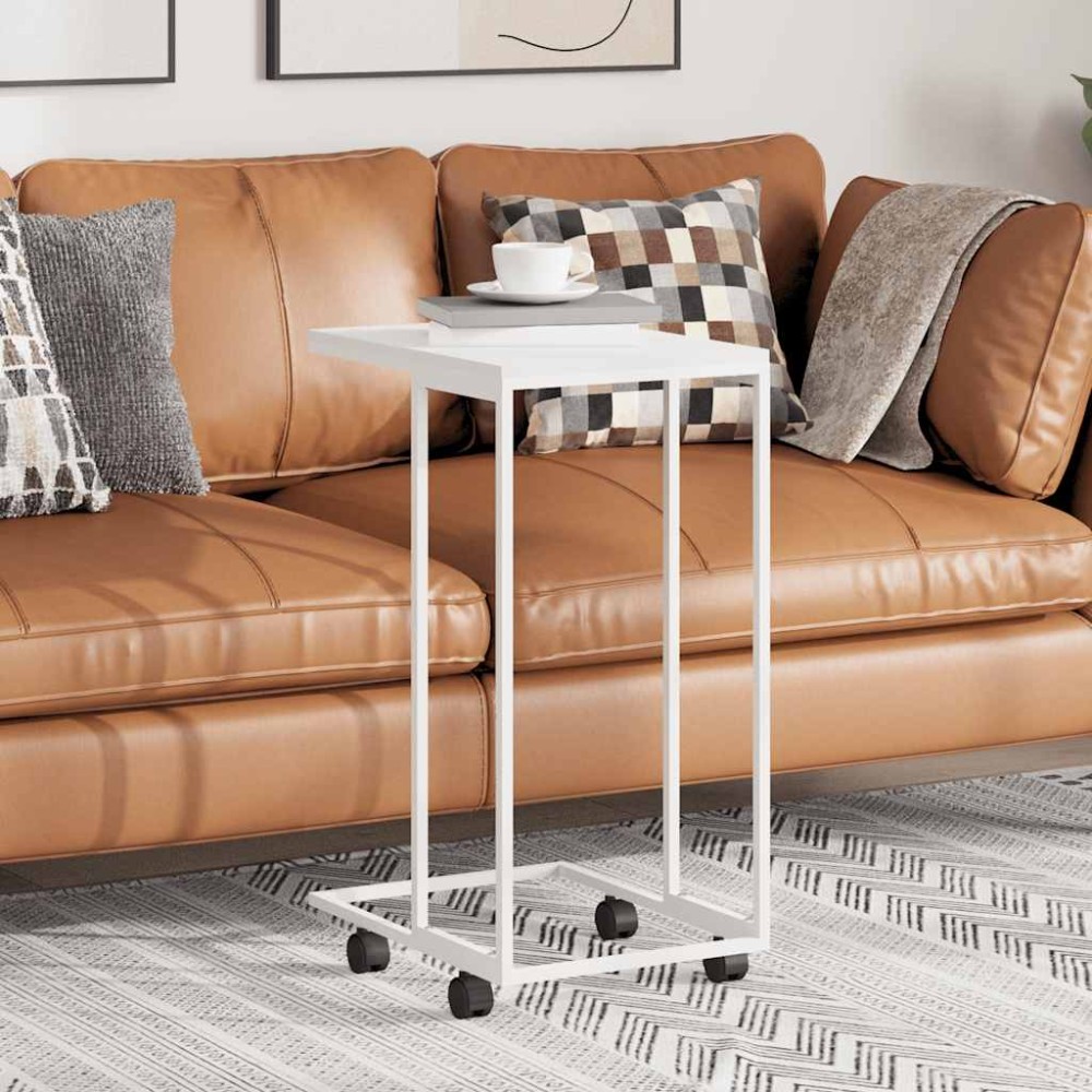 vidaXL Βοηθητικό Τραπέζι με Ρόδες Λευκό 40x30x63,5 εκ. Επεξεργ. Ξύλο