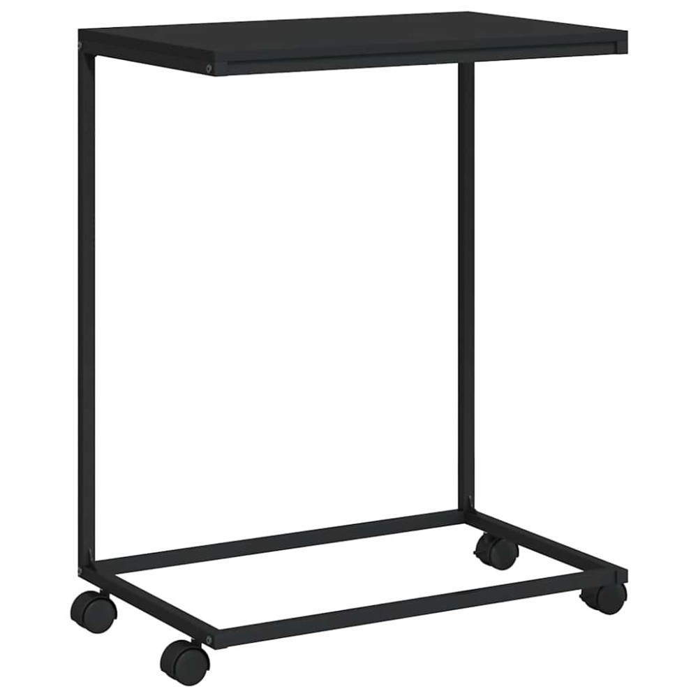 vidaXL Βοηθητικό Τραπέζι με Ρόδες Μαύρο 55 x 35 x 70 εκ. Επεξ. Ξύλο