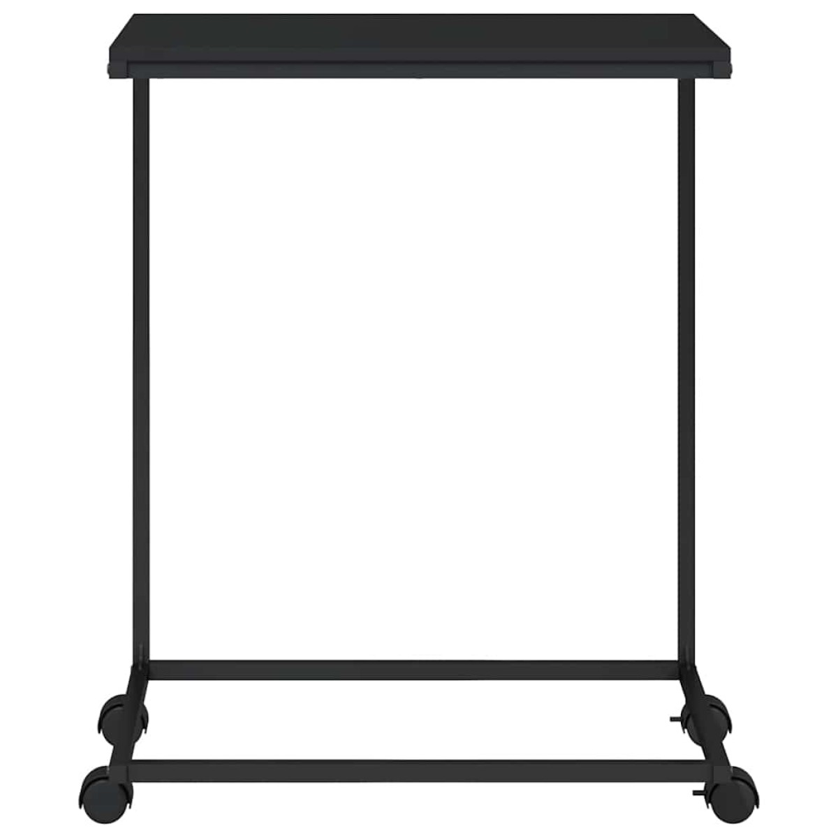 vidaXL Βοηθητικό Τραπέζι με Ρόδες Μαύρο 55 x 35 x 70 εκ. Επεξ. Ξύλο
