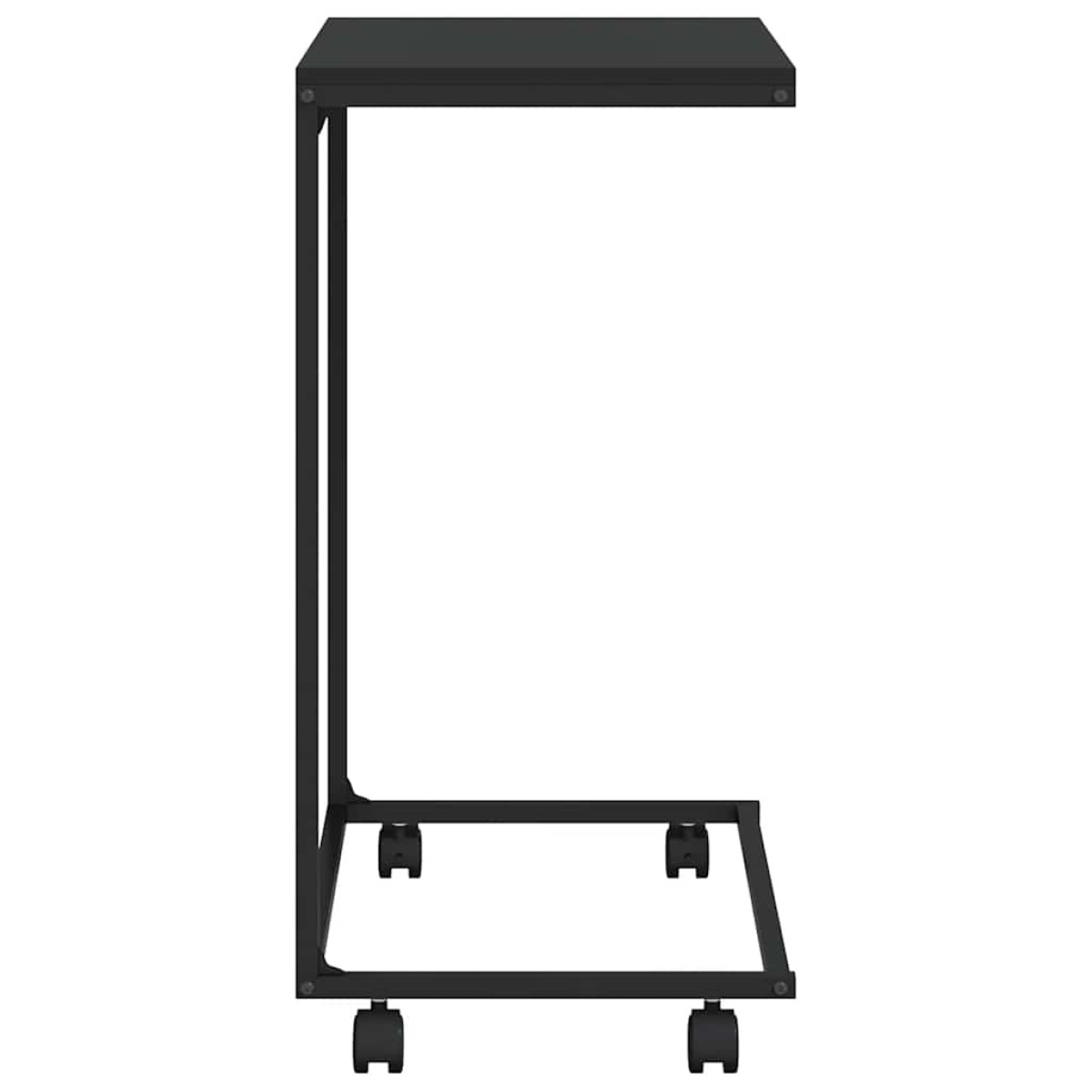 vidaXL Βοηθητικό Τραπέζι με Ρόδες Μαύρο 55 x 35 x 70 εκ. Επεξ. Ξύλο