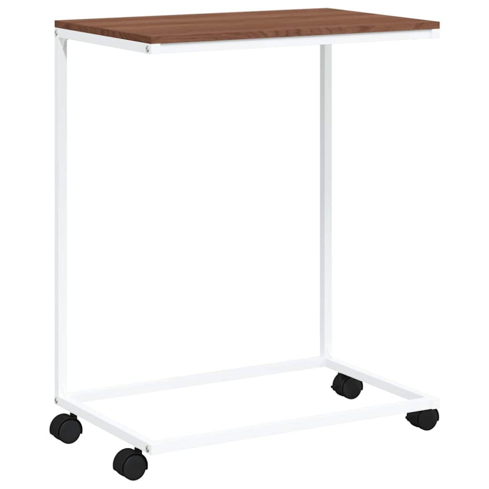 vidaXL Βοηθητικό Τραπέζι με Ρόδες Λευκό 55 x 35 x 70 εκ. Επεξ. Ξύλο