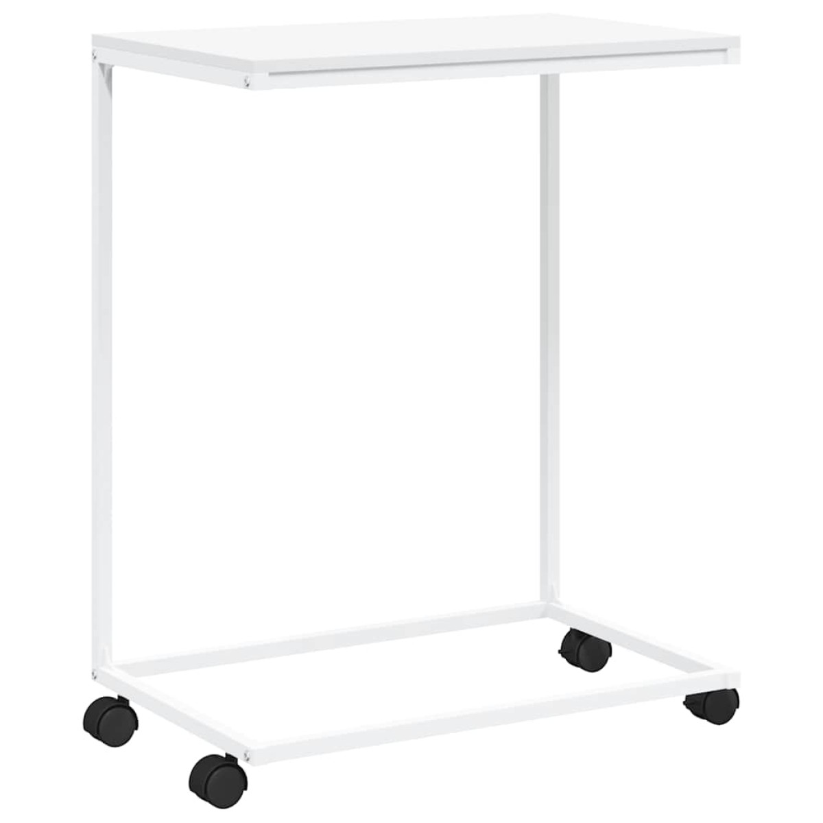 vidaXL Βοηθητικό Τραπέζι με Ρόδες Λευκό 55 x 35 x 70 εκ. Επεξ. Ξύλο