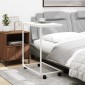 vidaXL Βοηθητικό Τραπέζι με Ρόδες Λευκό 55 x 35 x 70 εκ. Επεξ. Ξύλο