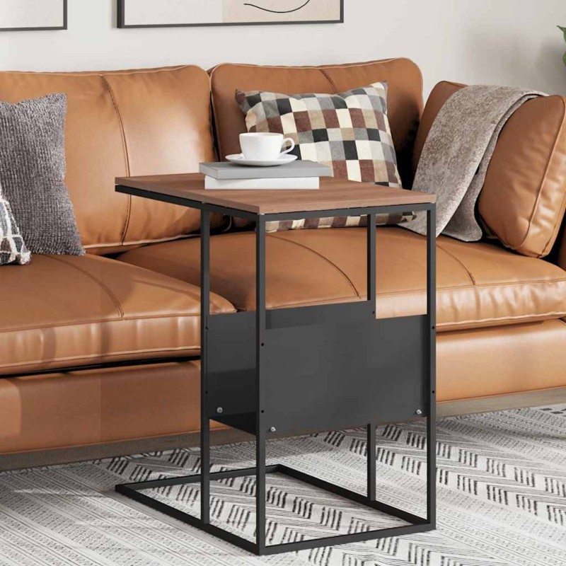 vidaXL Τραπέζι Βοηθητικό Μαύρο 55x36x59,5 εκ. από Επεξεργασμένο Ξύλο