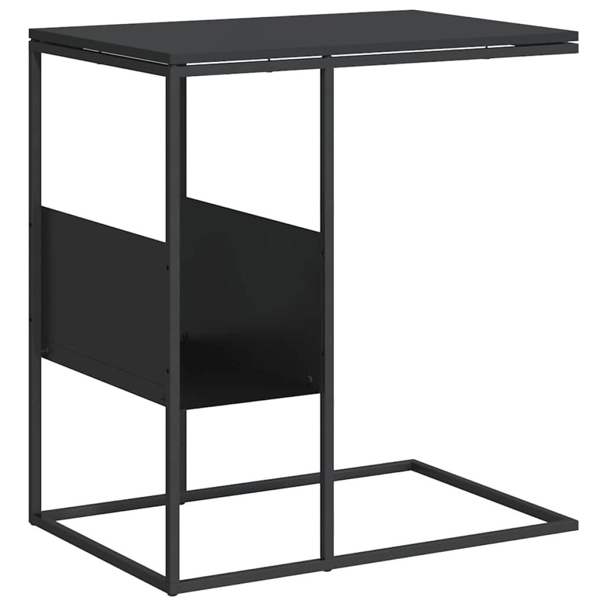 vidaXL Τραπέζι Βοηθητικό Μαύρο 55x36x59,5 εκ. από Επεξεργασμένο Ξύλο