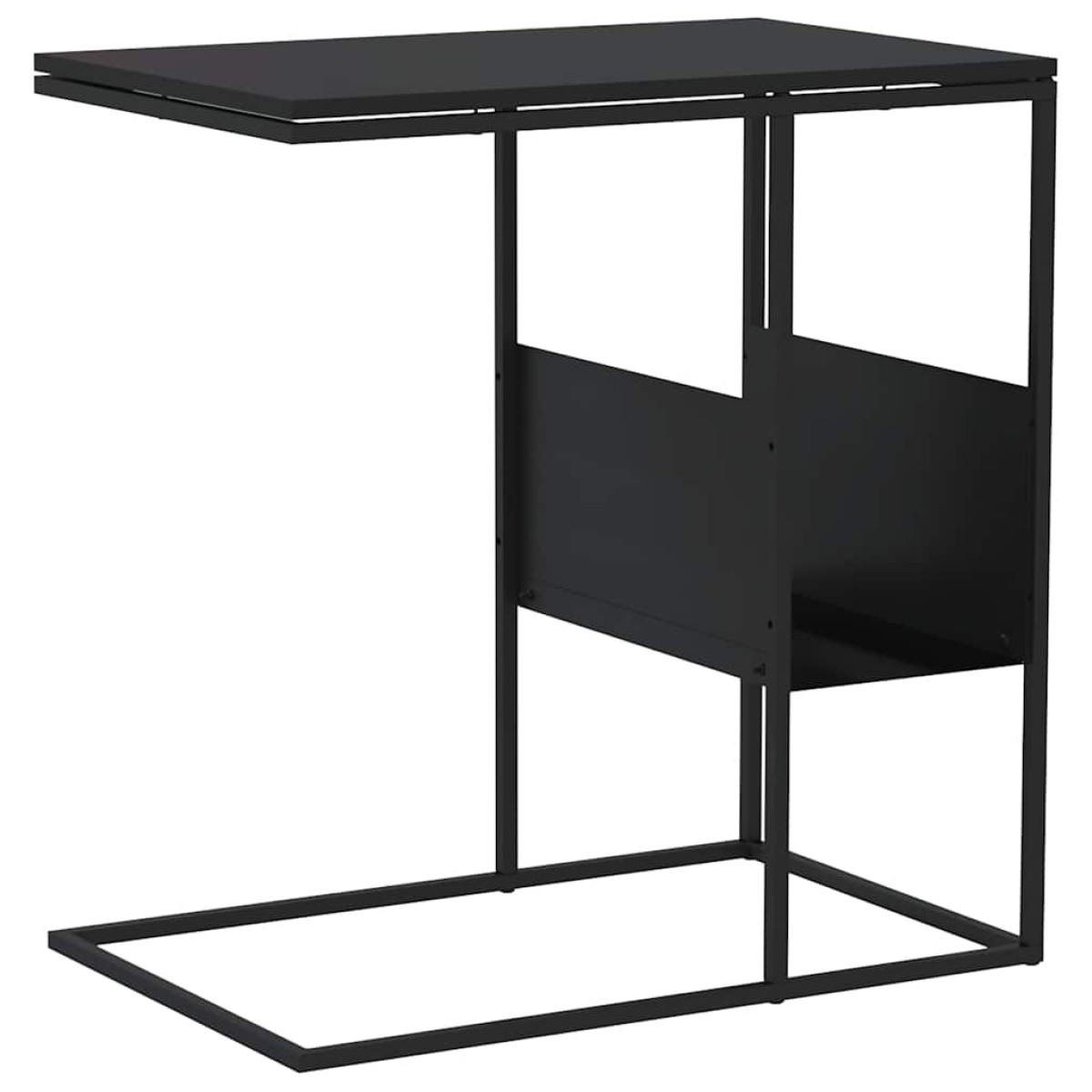 vidaXL Τραπέζι Βοηθητικό Μαύρο 55x36x59,5 εκ. από Επεξεργασμένο Ξύλο