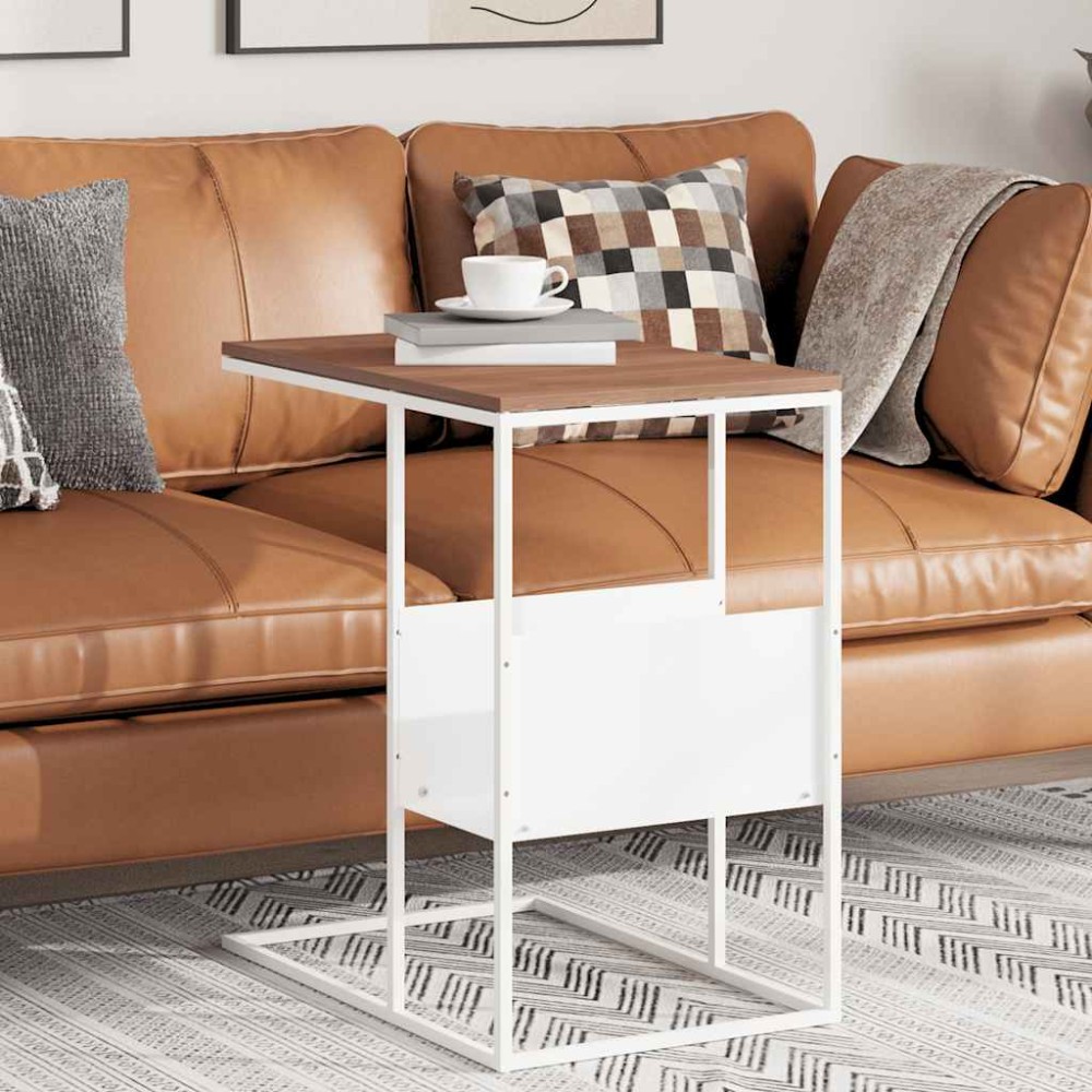 vidaXL Τραπέζι Βοηθητικό Λευκό 55x36x59,5 εκ. από Επεξεργασμένο Ξύλο