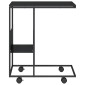 vidaXL Βοηθητικό Τραπέζι με Ρόδες Μαύρο 55 x 36 x 63,5 εκ. Επεξ. Ξύλο