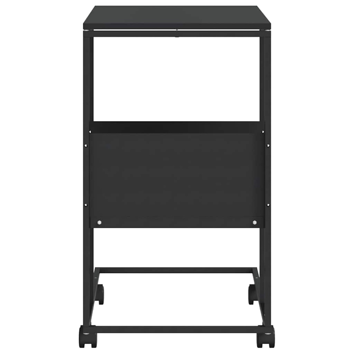 vidaXL Βοηθητικό Τραπέζι με Ρόδες Μαύρο 55 x 36 x 63,5 εκ. Επεξ. Ξύλο