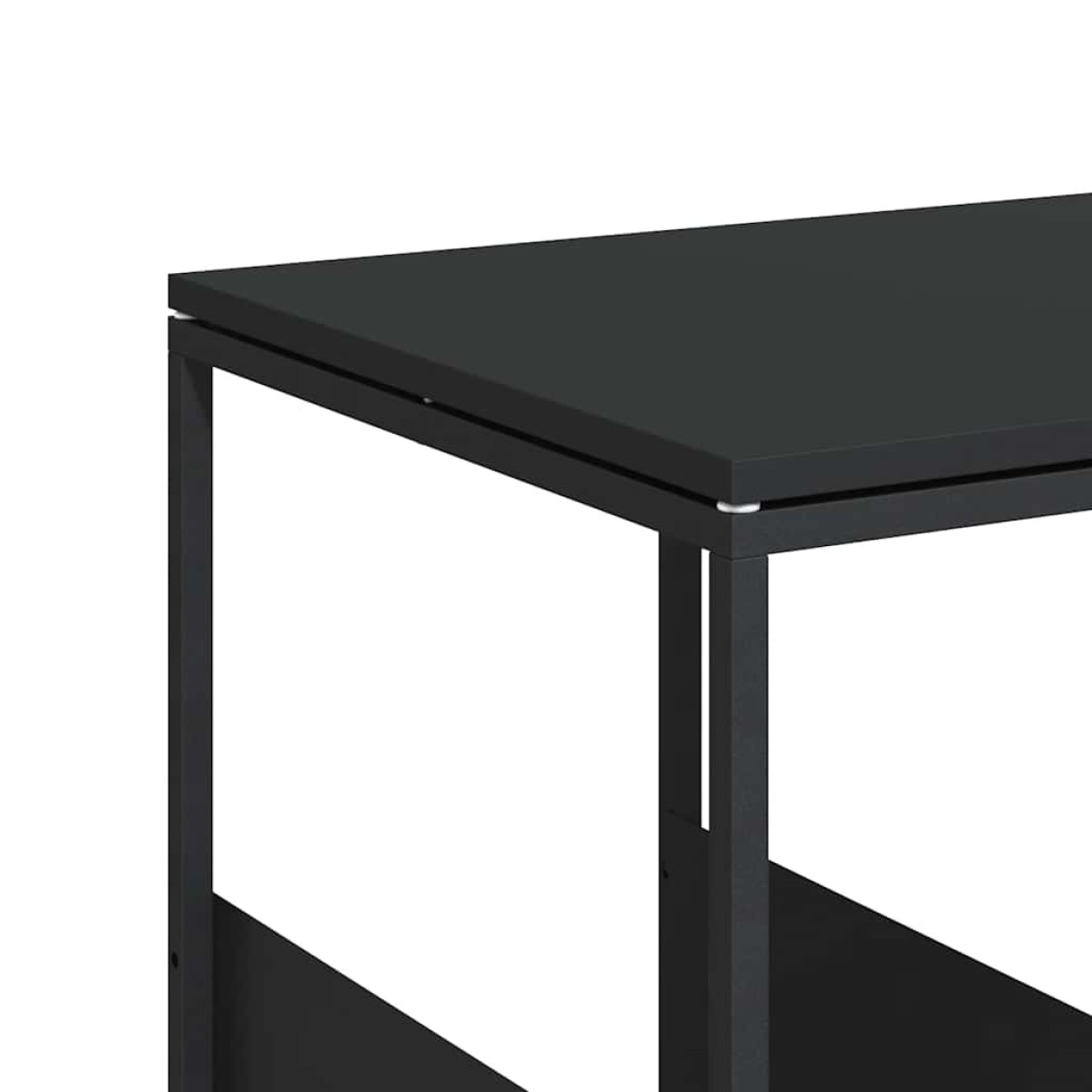 vidaXL Βοηθητικό Τραπέζι με Ρόδες Μαύρο 55 x 36 x 63,5 εκ. Επεξ. Ξύλο