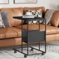 vidaXL Βοηθητικό Τραπέζι με Ρόδες Μαύρο 55 x 36 x 63,5 εκ. Επεξ. Ξύλο