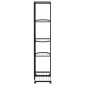 vidaXL Βάση Λουλουδιών 5 Επιπέδων με Ρόδες 83x25x103,5 εκ Μαύρη Σίδερο