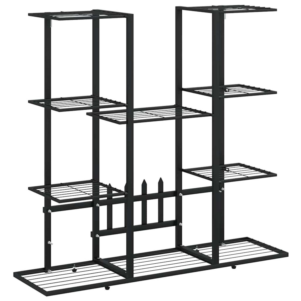 vidaXL Βάση Λουλουδιών Μαύρη 94,5 x 25 x 89 εκ. Σιδερένια