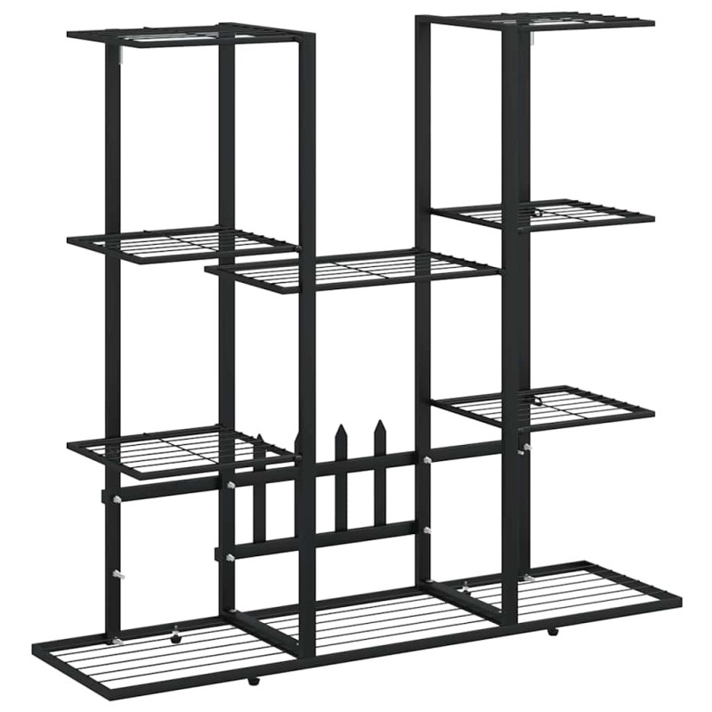 vidaXL Βάση Λουλουδιών Μαύρη 94,5 x 25 x 89 εκ. Σιδερένια