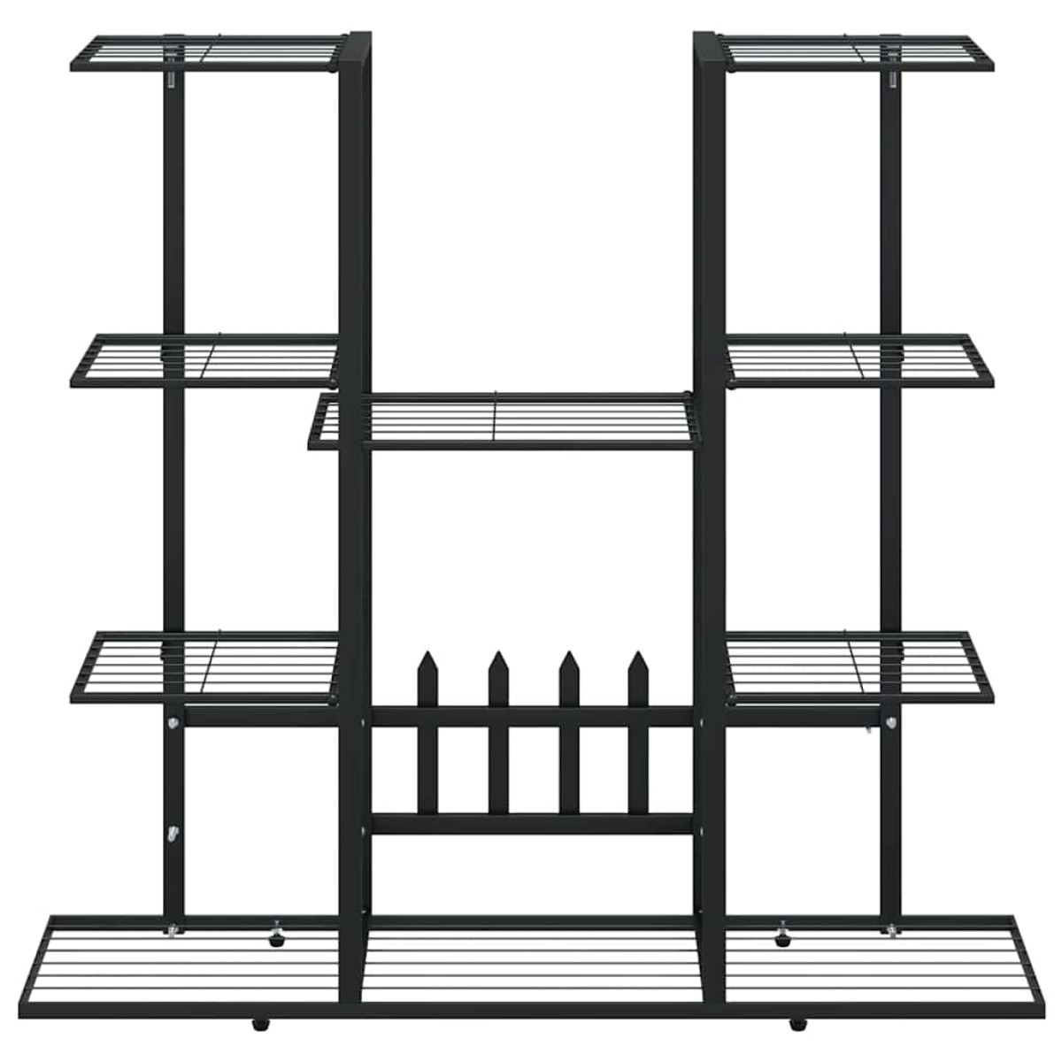 vidaXL Βάση Λουλουδιών Μαύρη 94,5 x 25 x 89 εκ. Σιδερένια