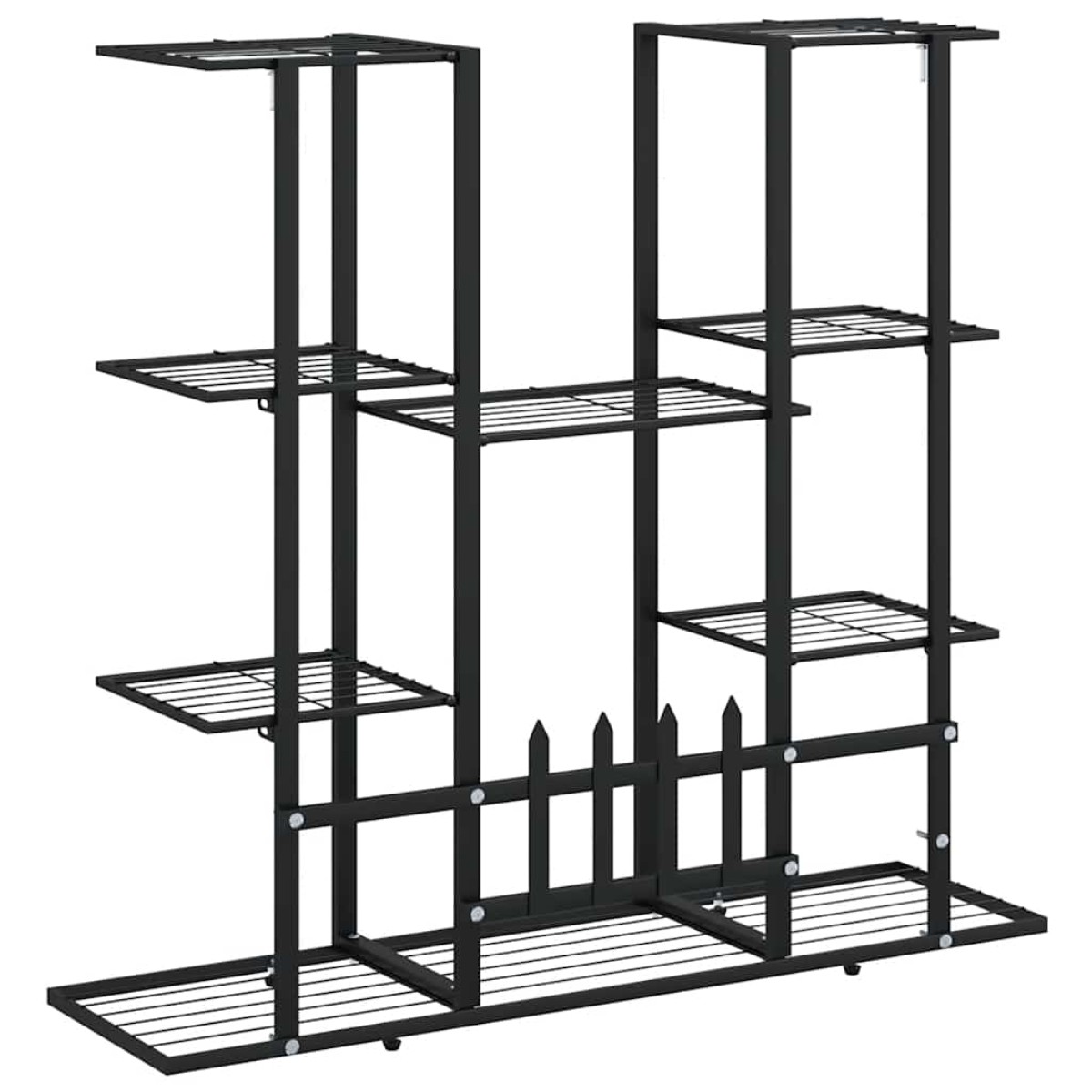 vidaXL Βάση Λουλουδιών Μαύρη 94,5 x 25 x 89 εκ. Σιδερένια