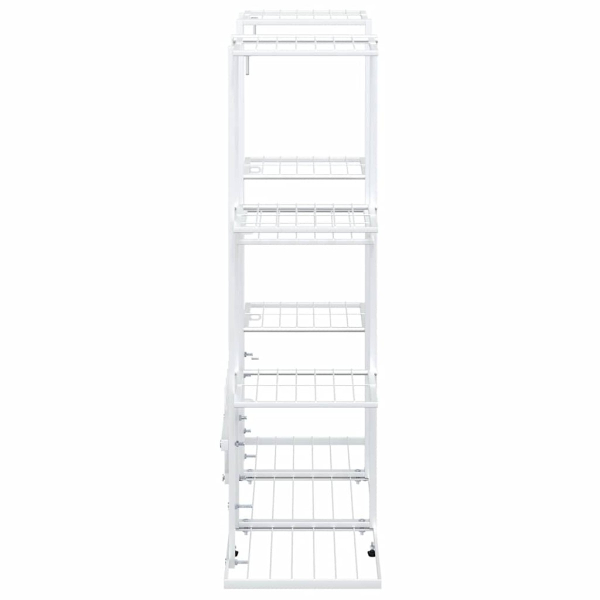 vidaXL Βάση Λουλουδιών Λευκή 94,5 x 25 x 89 εκ. Σιδερένια