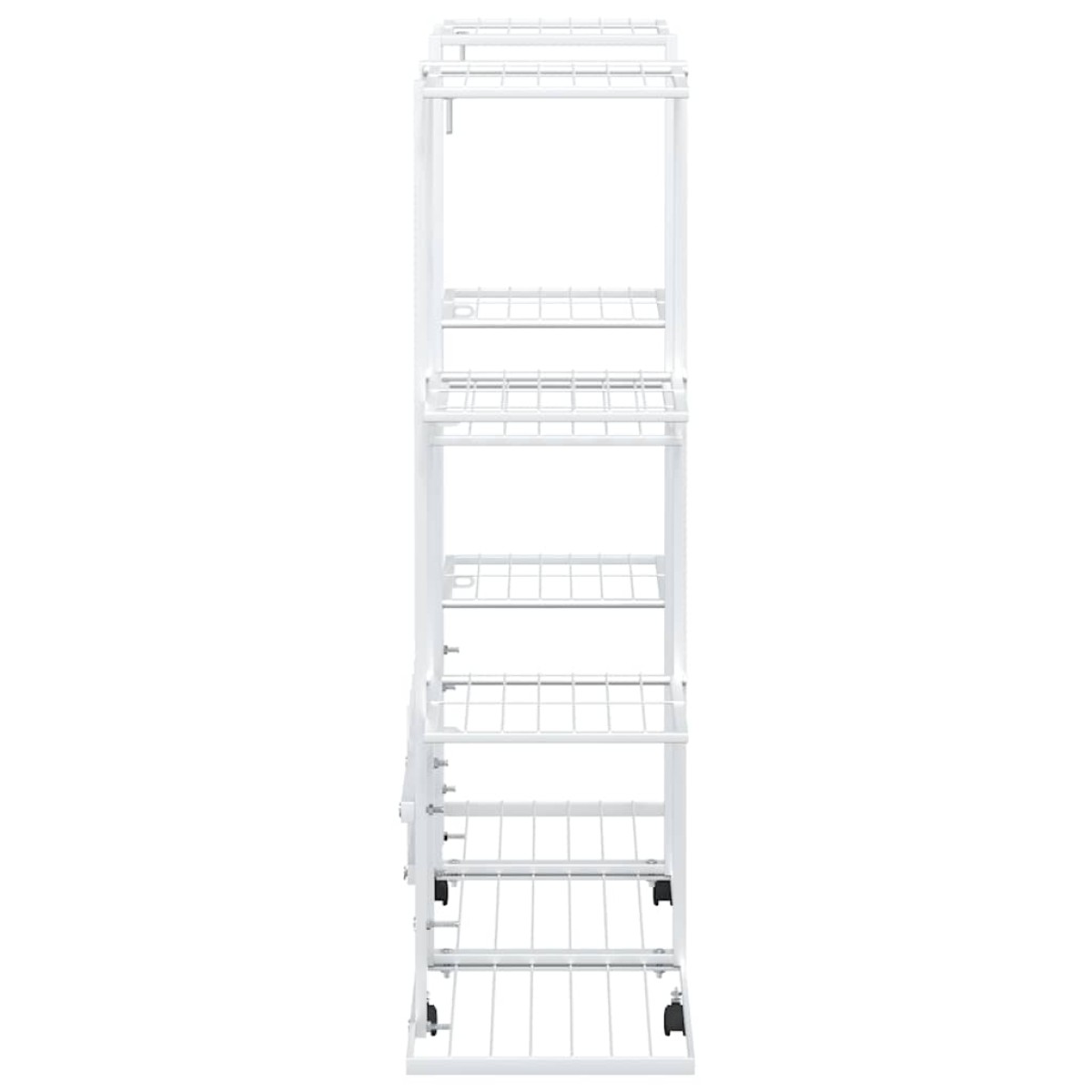 vidaXL Βάση Λουλουδιών με Ρόδες 94,5 x 24,5 x 91,5 εκ. Λευκή Σιδερένια