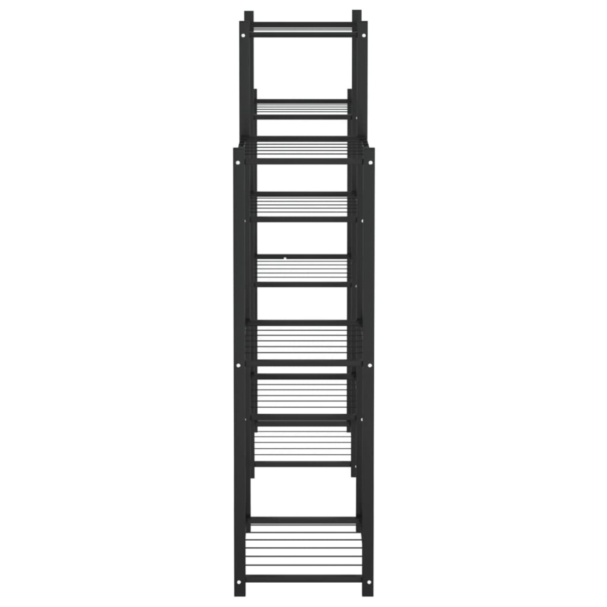 vidaXL Βάση Λουλουδιών Μαύρη 83 x 25 x 100 εκ. Σιδερένια