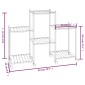 vidaXL Βάση Λουλουδιών με Ρόδες 83x25x63,5 εκ. Μαύρη Σιδερένια