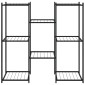 vidaXL Βάση Λουλουδιών Μαύρη 83 x 25 x 80 εκ. Σιδερένια