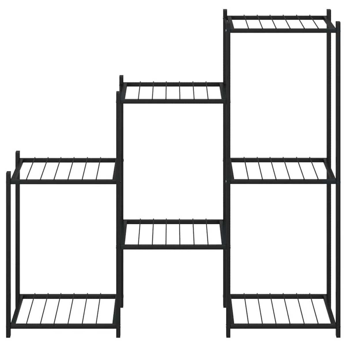 vidaXL Βάση Λουλουδιών Μαύρη 83 x 25 x 80 εκ. Σιδερένια