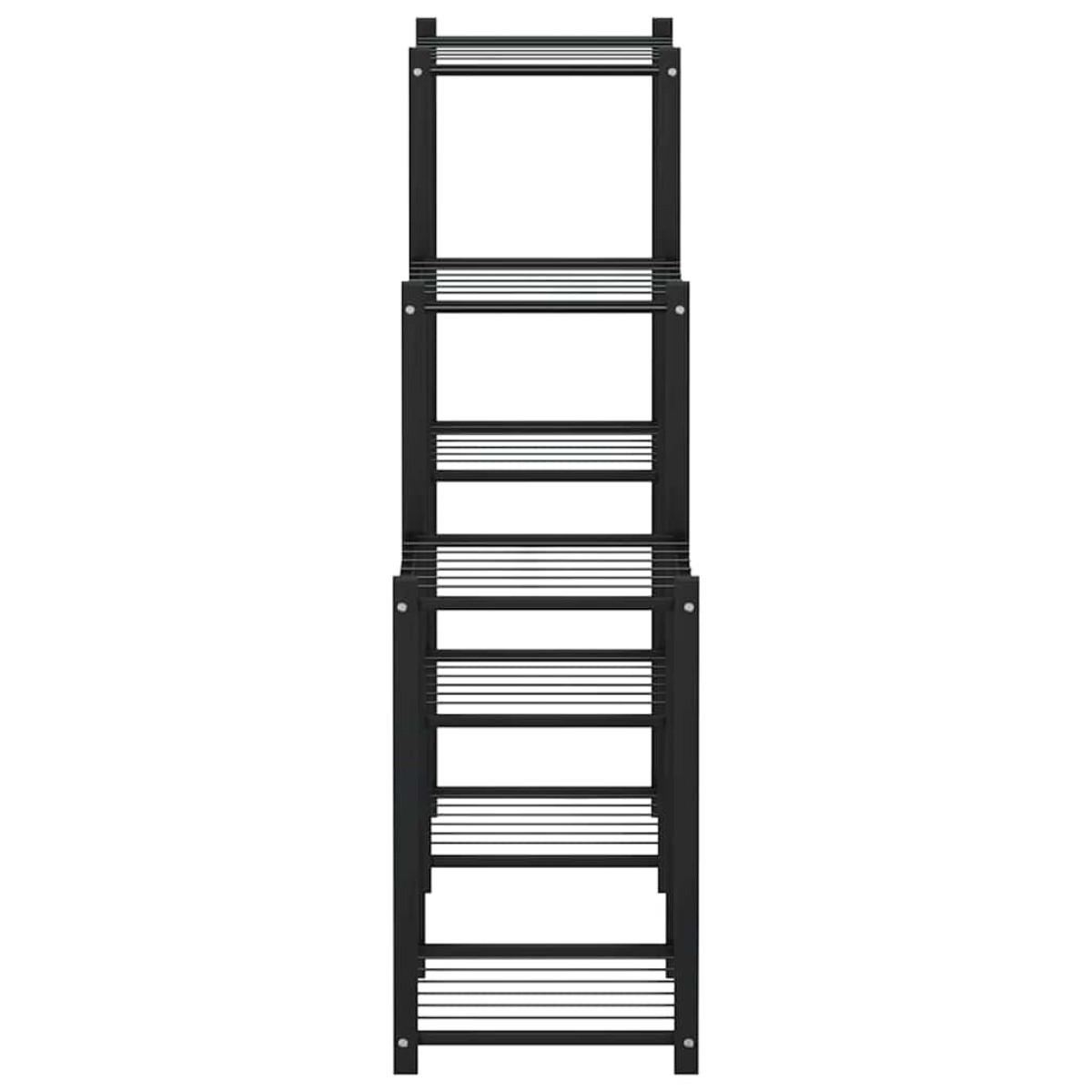 vidaXL Βάση Λουλουδιών Μαύρη 83 x 25 x 80 εκ. Σιδερένια