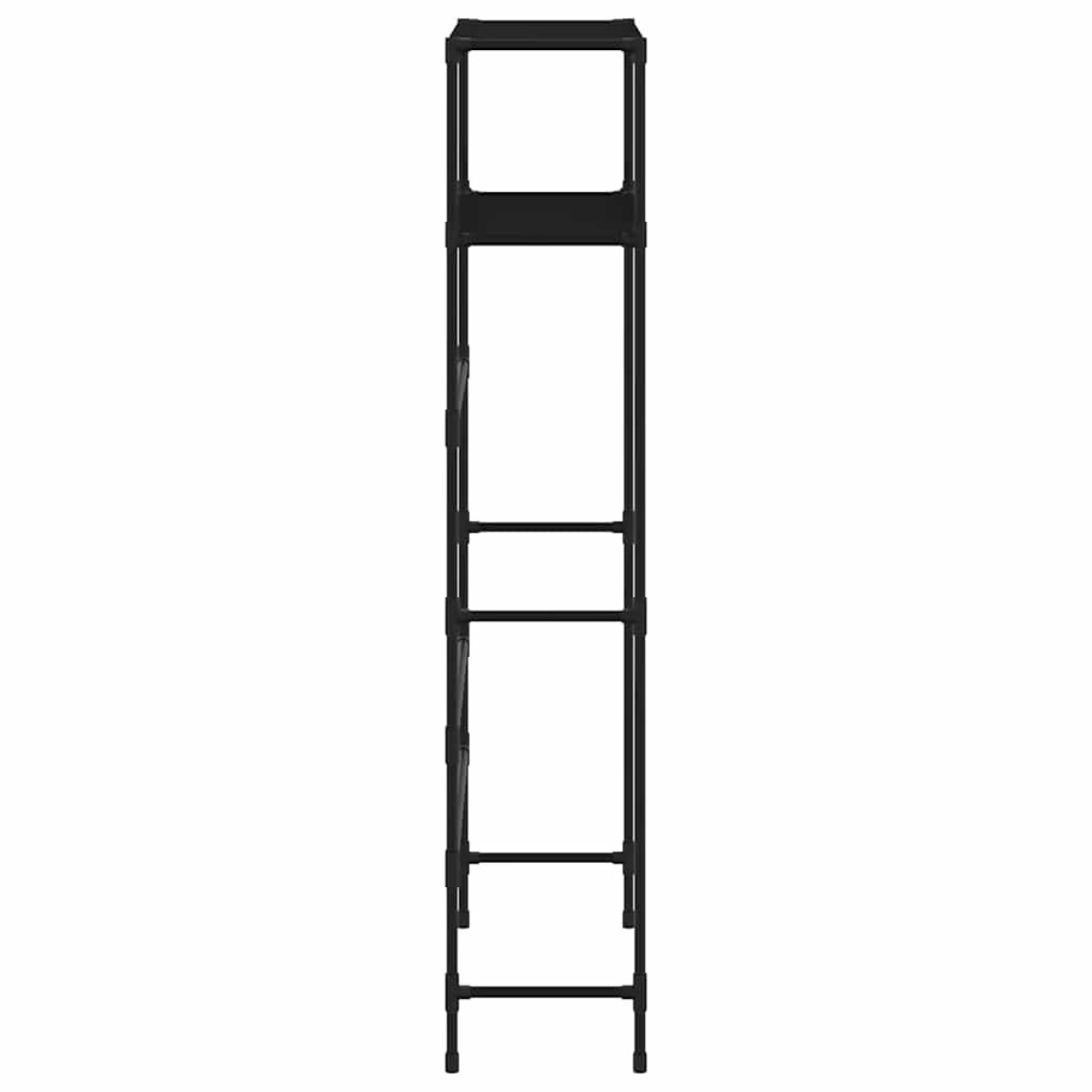 vidaXL Ραφιέρα 2 Επιπέδων για Πλυντήριο Μαύρη 69x28x143 εκ. από Σίδερο