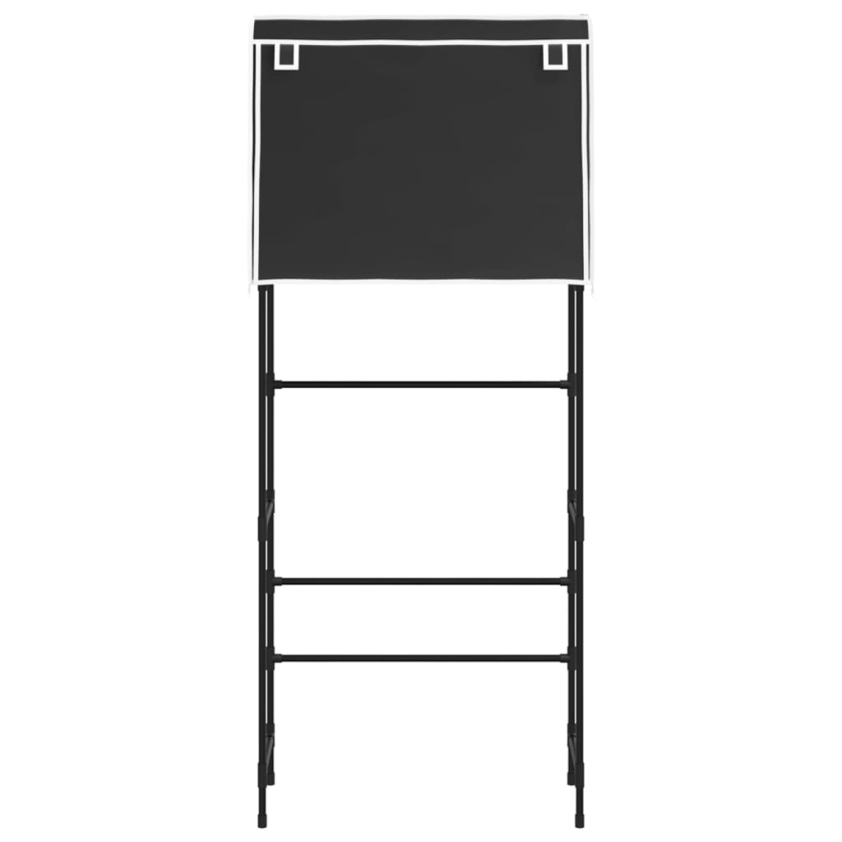 vidaXL Ραφιέρα 2 Επιπέδων για Πλυντήριο Μαύρη 71x29,5x170,5 εκ. Σίδερο