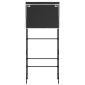 vidaXL Ραφιέρα 2 Επιπέδων για Πλυντήριο Μαύρη 71x29,5x170,5 εκ. Σίδερο