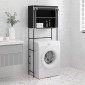 vidaXL Ραφιέρα 2 Επιπέδων για Πλυντήριο Μαύρη 71x29,5x170,5 εκ. Σίδερο