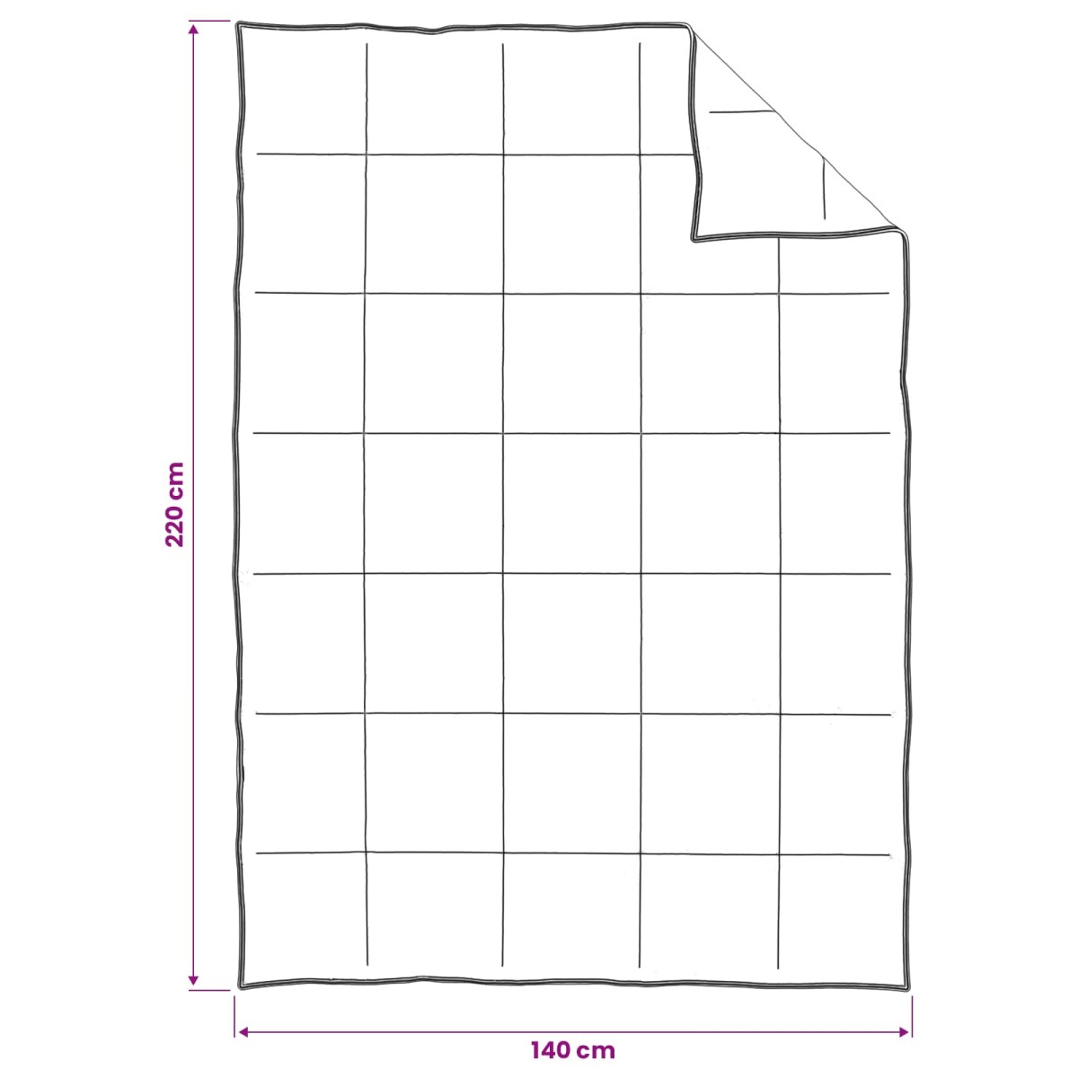 vidaXL Σετ Παπλωμάτων 2 τμχ. 140 x 220 cm Καλοκαίρι 150 gsm Λευκό
