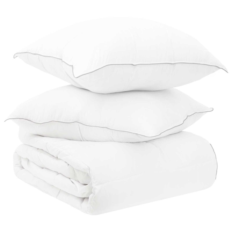 vidaXL Σετ Παπλωμάτων 2 τμχ. 155 x 220 cm Καλοκαίρι 150 gsm Λευκό