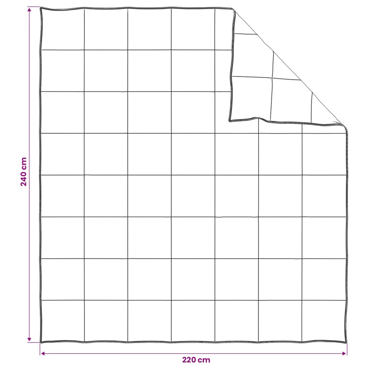 vidaXL Σετ Παπλωμάτων 2 τμχ. 220 x 240 cm Καλοκαίρι 150 gsm Λευκό