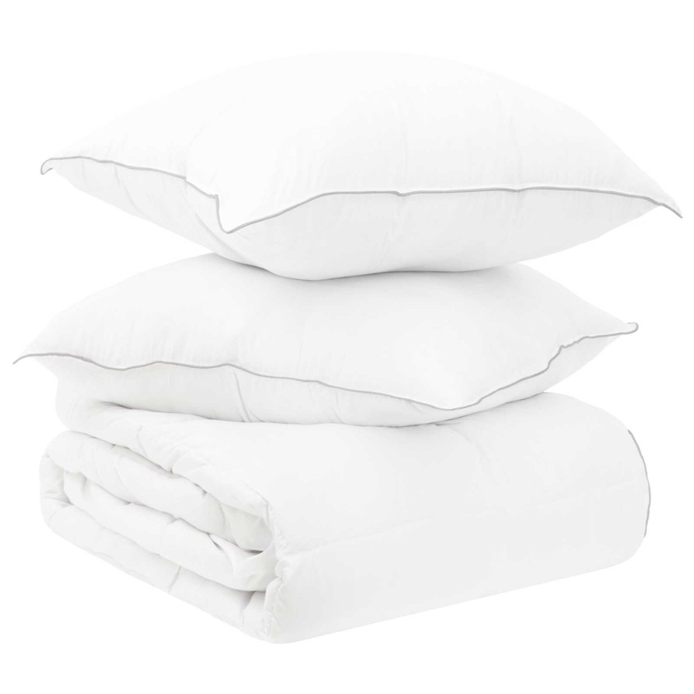 vidaXL Σετ Παπλωμάτων 2 τμχ. 220 x 240 cm Καλοκαίρι 150 gsm Λευκό